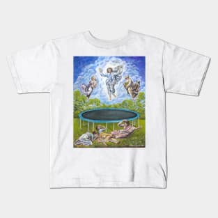 Too Many on the Trampoline Kids T-Shirt